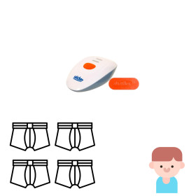 Uriflex for Boys – Set of 4 boxer shorts + Mickey Mouse wireless bedwetting alarm