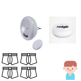 Rodger Garçon – Set of 4 boxer shorts + vibrator + wireless wee-stop alarm