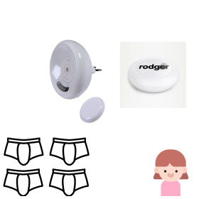 Rodger Fille – Set of 4 shorts + vibrator + wireless wee-stop alarm