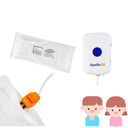 Uriflex – Pack of 25 Dry-Mate pads + Apollo 24 wee-stop alarm