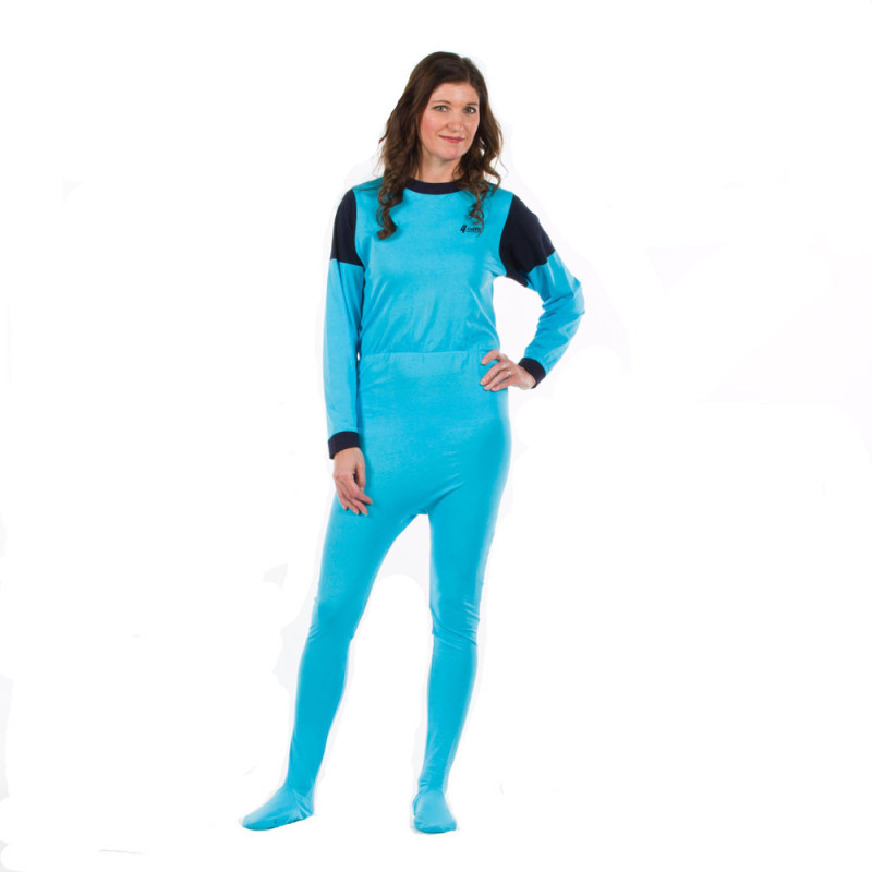 Purple Hanger - Body T-Shirt Uni Coupe Manches Courtes Fermeture Bouton Pression Col Rond Extensible - EU 40-42, Bleu marine