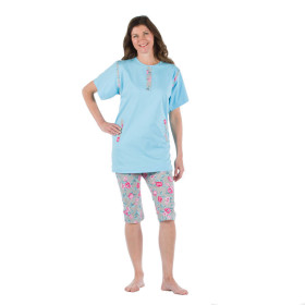 4care - Short cotton jersey romper - 1054 - Adult Women