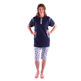 4care - Short cotton jersey romper - 1054 - Adult Women