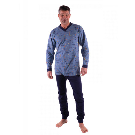 4care - Cotton jersey 2 way zip romper - 1091- Adult Men