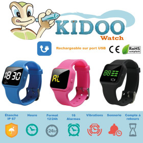 Kidoo Watch ® - montre vibrante - 16 alarmes