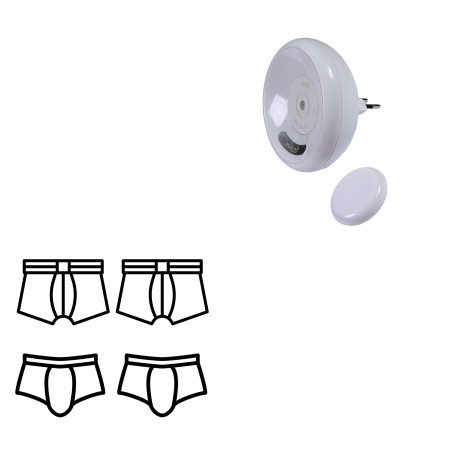 Rodger - Lot de 2 sous-vêtements + alarme stop pipi sans fil