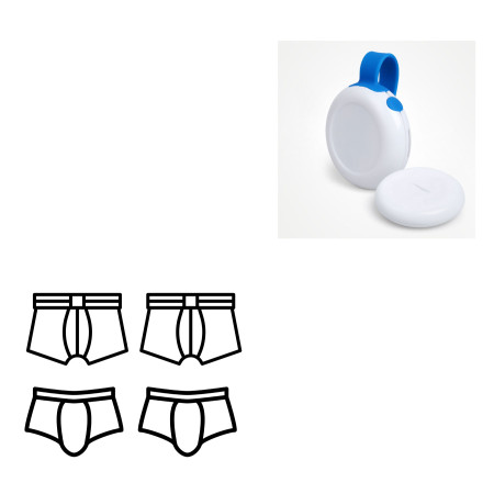Rodger - Set of 2 underwear + Amigo wireless pee-stop alarm
