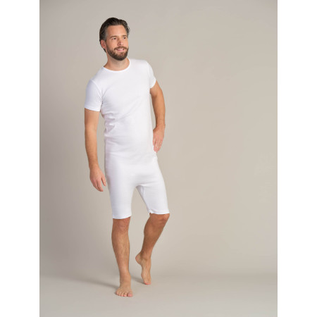 4Care - Body en coton - Fermeture éclair entrejambe - 2055 - Adulte