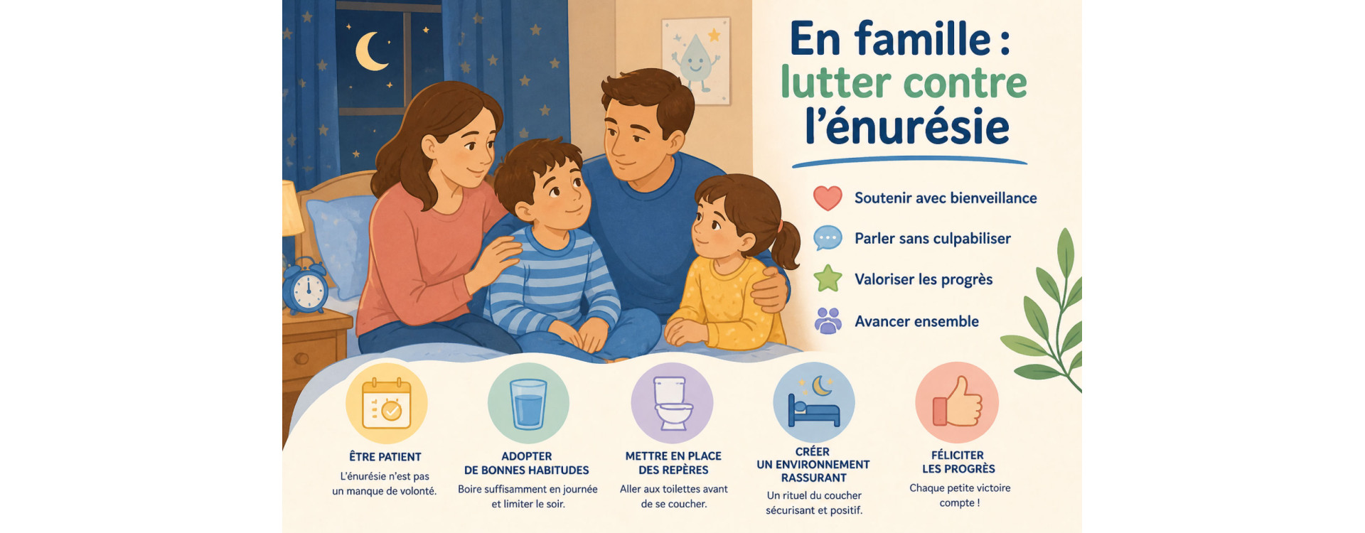 En famille : lutter contre l'énurésie