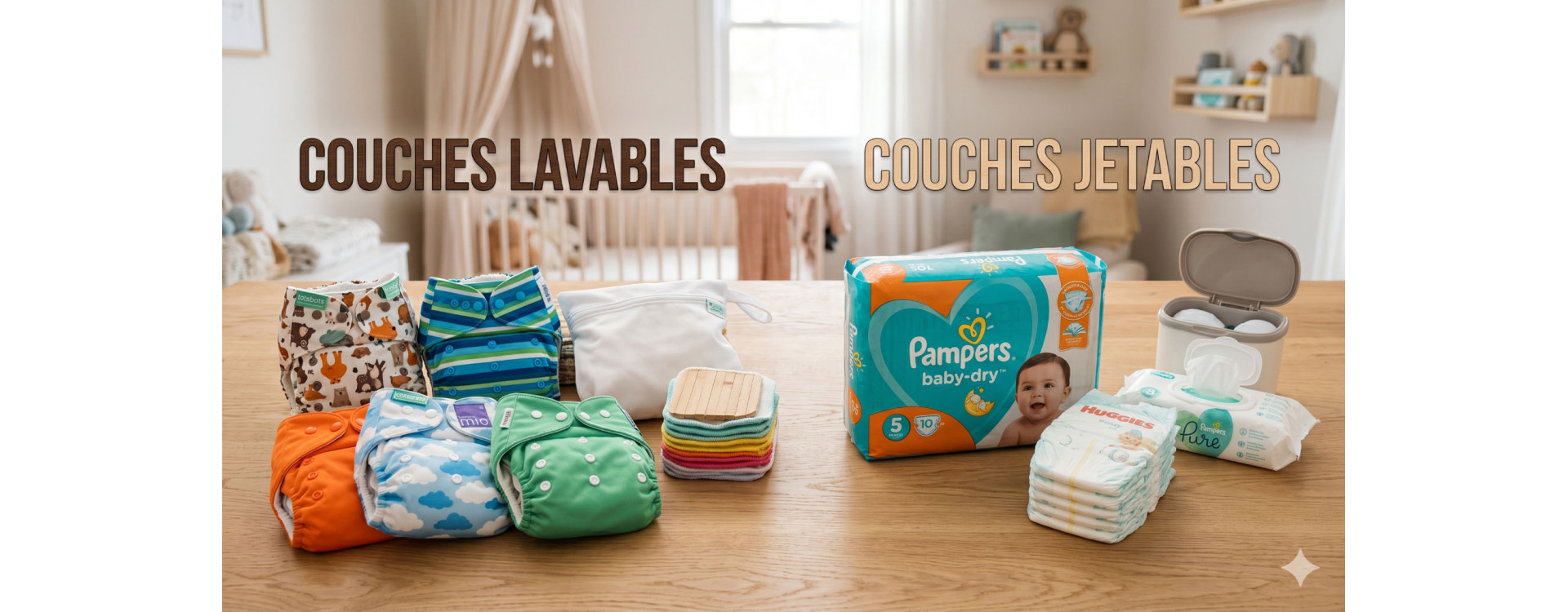 Comparatif Couches Lavables et Jetables