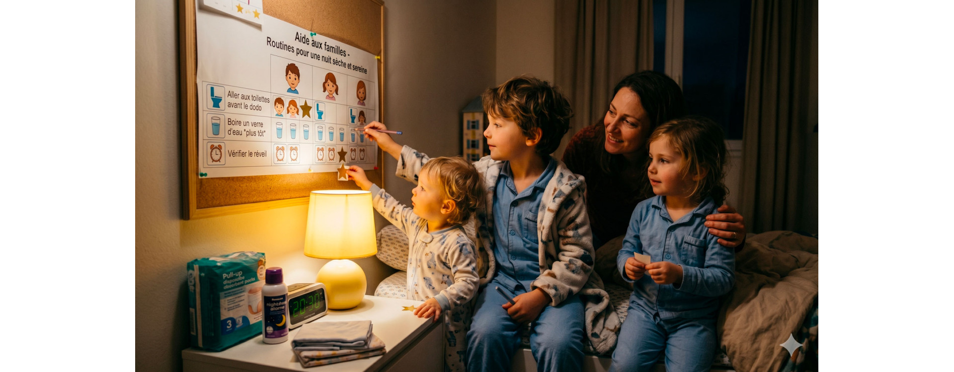 Aide aux familles avec plusieurs enfants souffrant d'énurésie