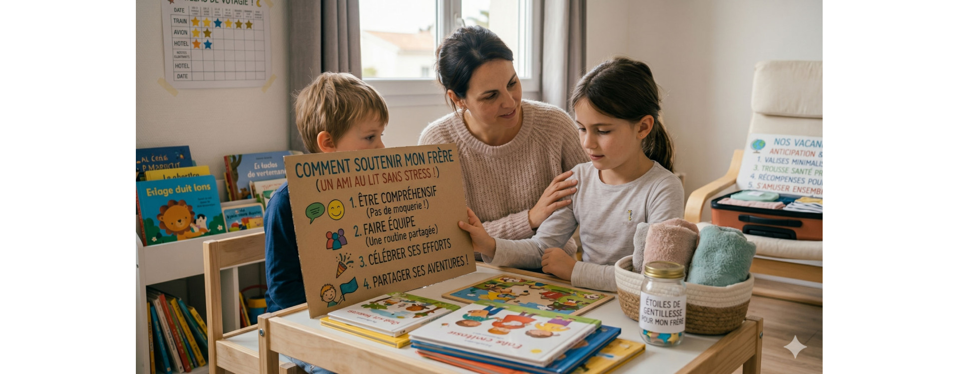 Parler aux frères et sœurs d'un enfant qui mouille le lit