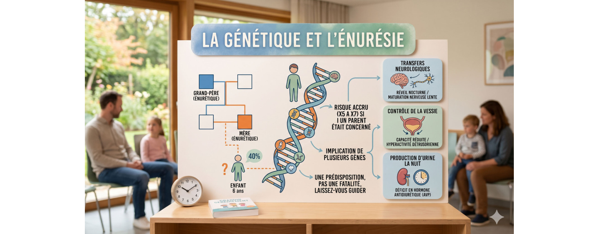 La génétique et l'énurésie.