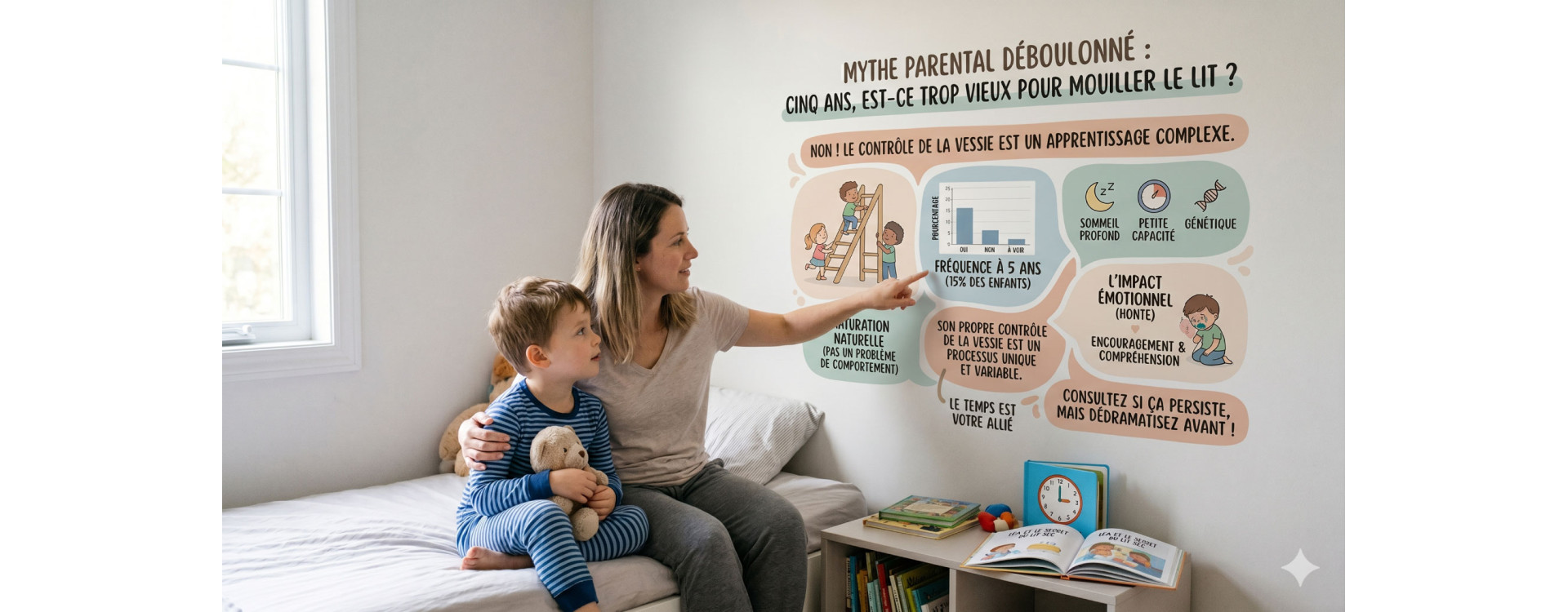 Cinq ans, est-ce trop vieux pour mouiller le lit ? Un mythe parental déboulonné