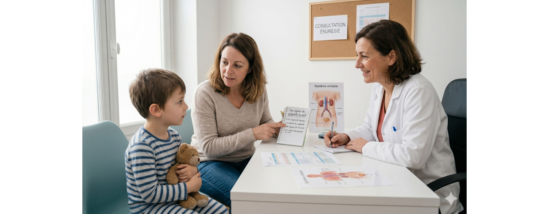 Une visite chez le médecin pour l'énurésie