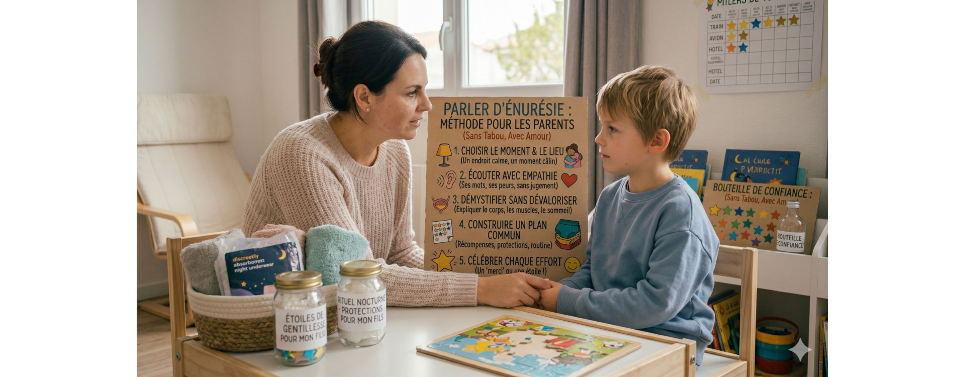 Parler d'énurésie : méthode pour les parents