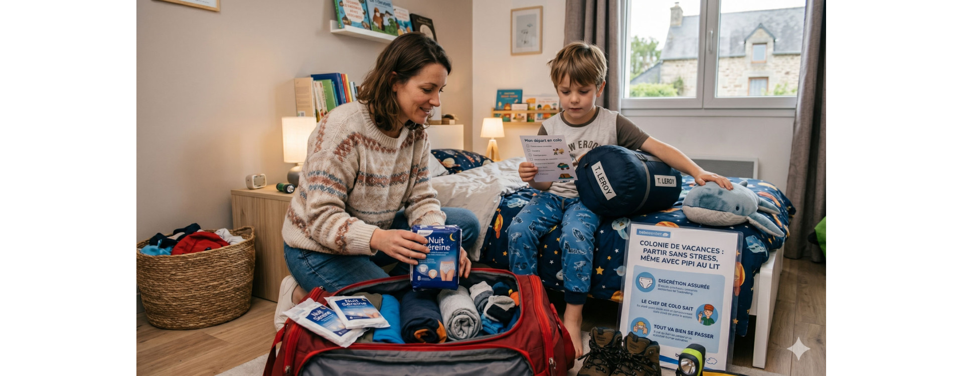 Colonie de Vacances : partir quand on fait pipi au lit