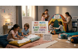 Organiser une soirée pyjama pour des enfants qui font pipi au lit