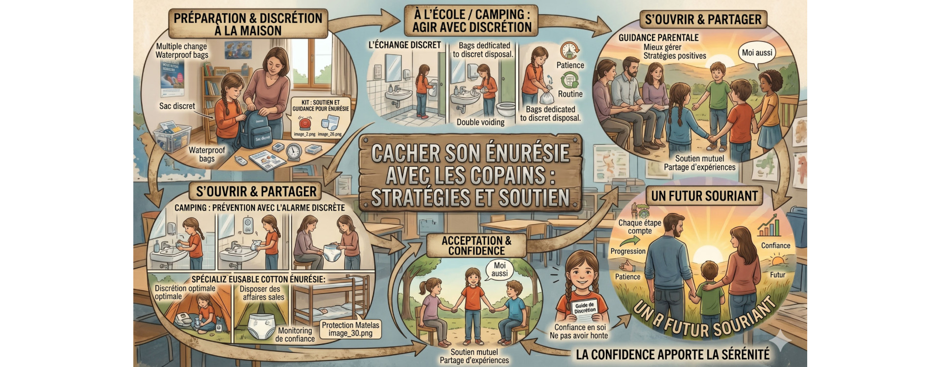 Cacher son énurésie avec les copains