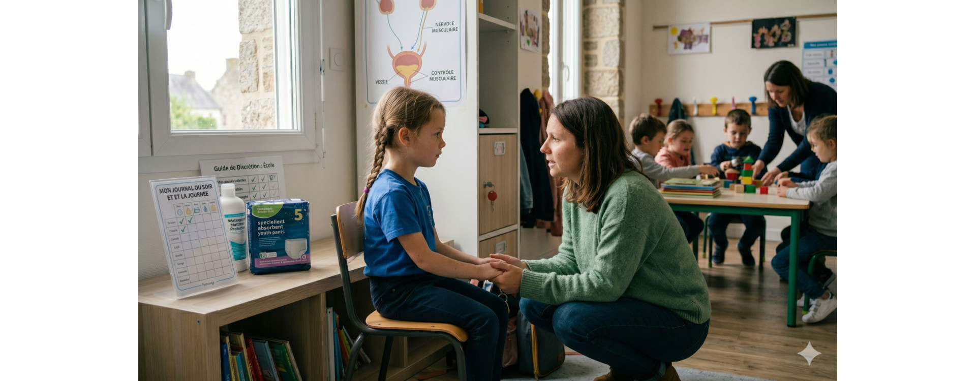 Des solutions pour les fuites urinaires à l'école